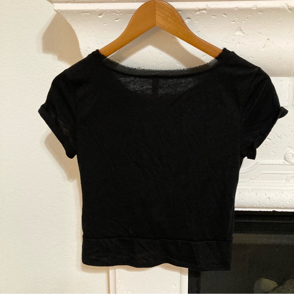 Free People Movement Black Twist-Front Women's Top NWOT Size XS - Picture 6 of 9